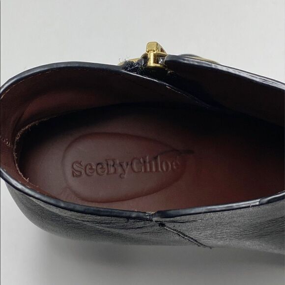 See by Chloé Louise Block-Heel Leather Ankle Boots size 36 - Picture 11 of 14
